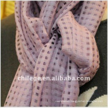 women spring winter grid cashmere/silk blend scarf wrap